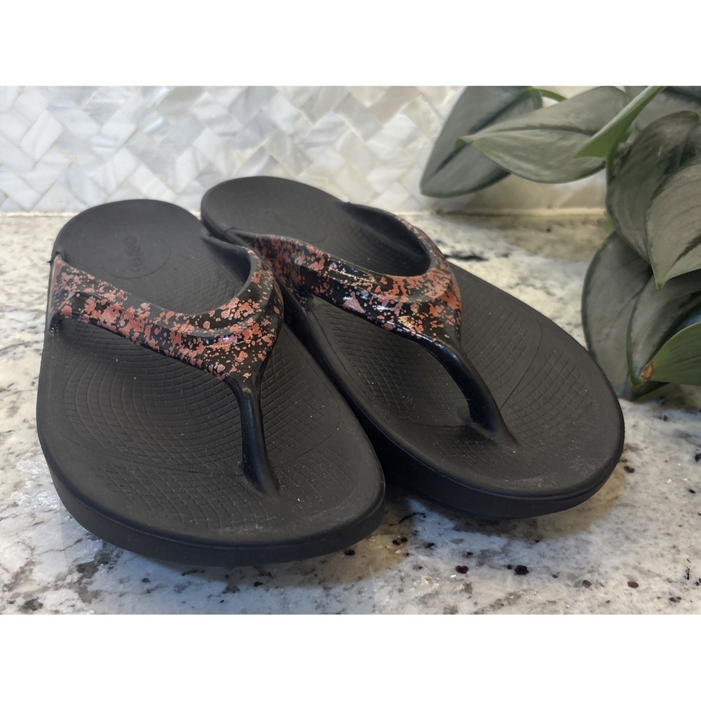 OOFOS OOlala Ltd Edition Bellini Splash Recovery Flip Flop Thong Sandal Women 10